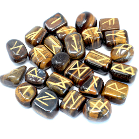 Bolsinhas com Pedras Rune Indiano - olho de tigre