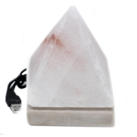 Candeeiro de Sal Pirâmide de qualidade USB BRANCA - 9 cm (multi)