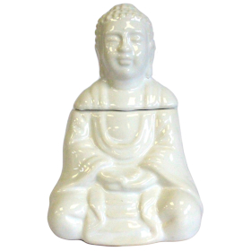 Queimador de Óleo  Buda sentado - Branco