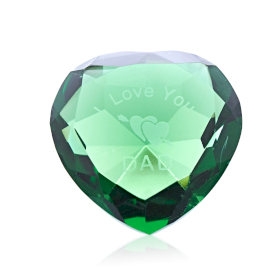 50mm Diamante Verde HERAT + EU TE AMO PAI