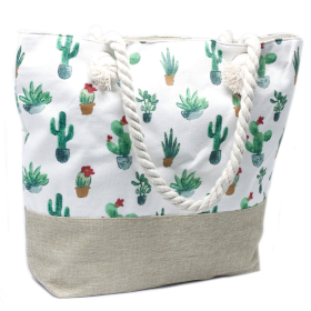 Sacos de compras com alça de corda  - Mini Cactus