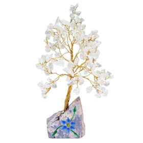 Árvore de Pedras Preciosas de Cristal de Rocha - 160 Pedras