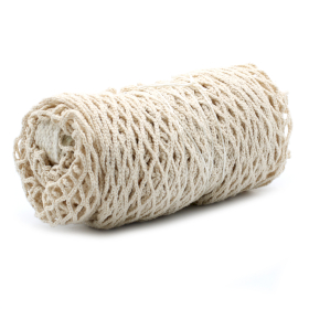 6x Saco de malha de algodão puro - natural