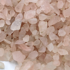 Granel de Lascas de Pedras Preciosas de Quartzo Rosa - 1KG