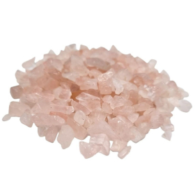 Granel de Lascas de Pedras Preciosas de Quartzo Rosa - 1KG
