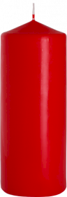 6x Vela Pilar 80x200mm - Vermelha