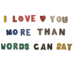 28x Nat Rustic Bark Letters - Eu te amo mais do que as palavras podem dizer .. (28)