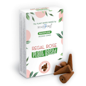 6x Cones de incenso de refluxo à base de plantas - Regal Rose