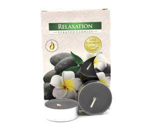 12x Conjunto de 6 velas de chá perfumadas - Relaxamento