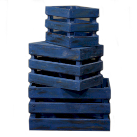 Caixa de frutas set de 3 - Azul