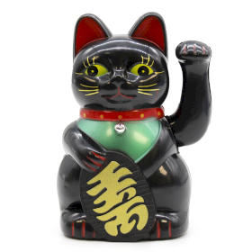 Gato Dinheiro Preto - 15cm