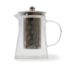Bule com Infusor de Vidro - Forma de Torre - 780ml