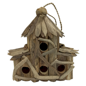 Caixa de passarinho de madeira flutuante - Croft