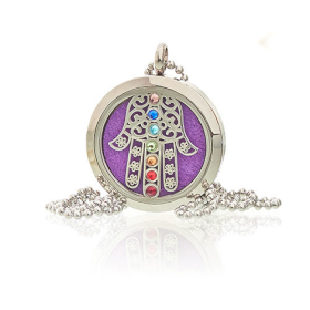 Colar de jóias de aromaterapia - Hamsa Chakra - 30mm