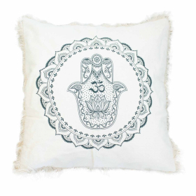 4x Almofada Mandala Hamsa - 60x60cm - verde