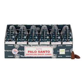 6x Cones Dhoop Satya Backflow - Palo Santo (24 peças)