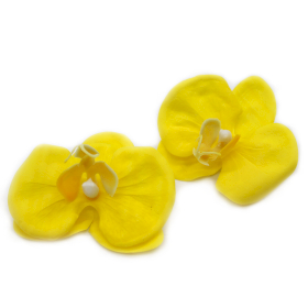 25x Flor de Sabonete Artesanal -  Orquidea - Amarelo