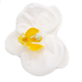 25x Flor de Sabonete Artesanal - Orquidea - Branco