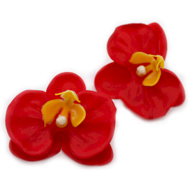 25x Flor de Sabonete Artesanal -  Orquidea - Vermelho