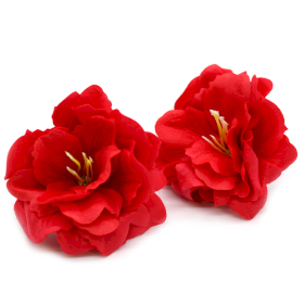50x Flor de Sabonete Artesanal - Peônia Pequena - Vermelho