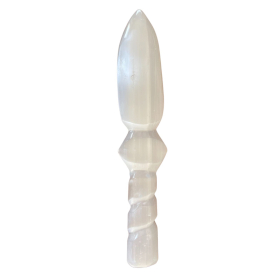 Faca Ritual Selenite Lrg - Espiral (25cm)