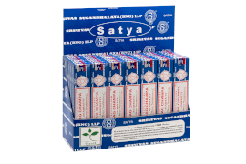 42x Pack de Exibição - Incenso Satya Nagchampa 15 Gms