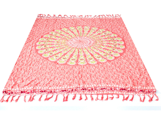 2x Pareo com desenho Mandala -  Rosa