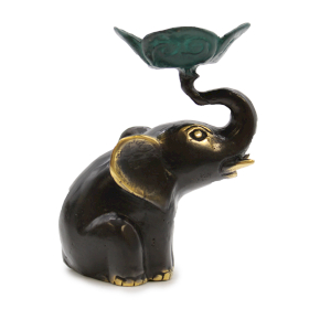 Castiçal Pequeno / Suporte de Incenso - Elefante