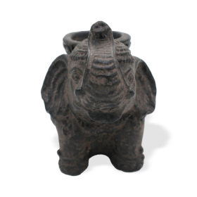 Elefante incenso e castiçal (preto antigo)
