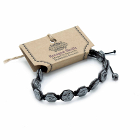 3x Pulseira Hematita Magnética Shamballa - Caveiras