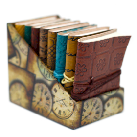 8x Mini Cadernos de Couro(surtidos) (10x7.5 cm)
