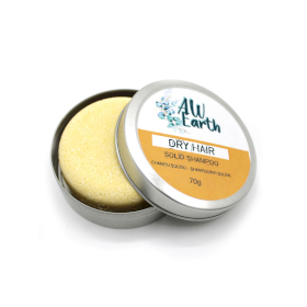 3x 70g Champô Sólido Artesanal em Lata - Cabelo Seco
