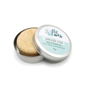 3x 70g Champô Sólido Artesanal em Lata - Cabelo Oleoso