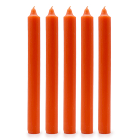 100x Velas de jantar de cor sólida a granel - laranja rústica - pacote com 100