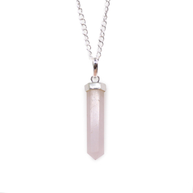 Pingente de Gemstone Classic Point - Quartzo Rosa