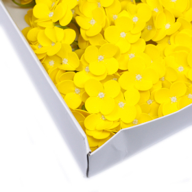 36x Flores Artesanas de sabão  - Hortênsias - Amarelo