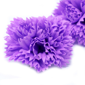 50x Flores Artesanas de sabão  - cravo - Violeta