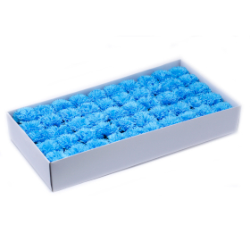 50x Flores Artesanas de sabão  - cravo - azul