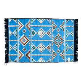 Tapete Kilim 125x80 cm - Azul celeste