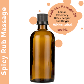 10x Óleo de Massagem Spicy Rub - 100ml - Sem rótulo