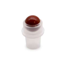 10x Ponta Roll-On em Pedra Preciosa para Frasco de 5ml - Jaspe Vermelho