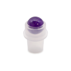 10x Ponta Roll-On em Pedra Preciosa para frasco de 5ml - Ametista