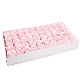 50x Flores de sabão artesanal - rosa  - rosa com borda preta