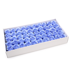 50x Flores de sabão artesanal - rosa  - azul com borda preta