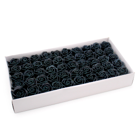 50x Flores de sabão artesanal - Rosa  - Preto com borda branca