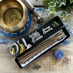 12x Incenso Espiritual Tribal Soul e Suporte de Cerâmica - Limpeza de Energia