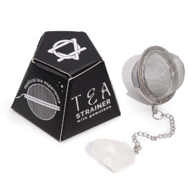 4x Coador de Chá com Pedras Preciosas - Quartzo Transparente