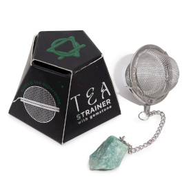 4x Coador de Chá com Pedras Preciosas - Aventurina Verde