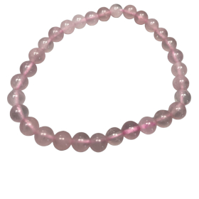 4x Pulseira de Manifestação em Pedra Preciosa - Quartzo Rosa - Amor