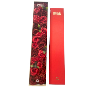 Caixa Extra Longa- Rosas Vermelhas Clássicas